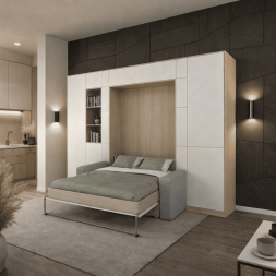 Шкаф-кровать трансформер с диваном Антей