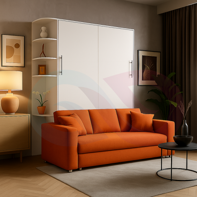 Шкаф-кровать трансформер с диваном Изи