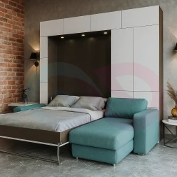Шкаф-кровать с угловым диваном Форс