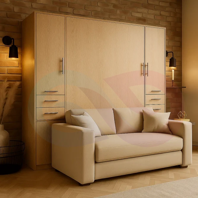 Шкаф-кровать трансформер с диваном Ферди