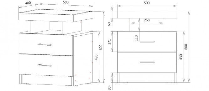 Тумба прикроватная Шарлиз