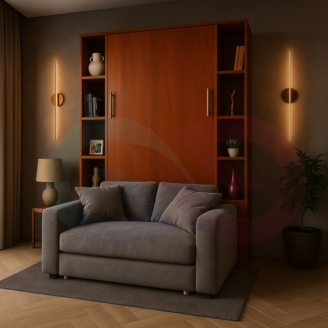 Шкаф-кровать трансформер с диваном Мэлми-1