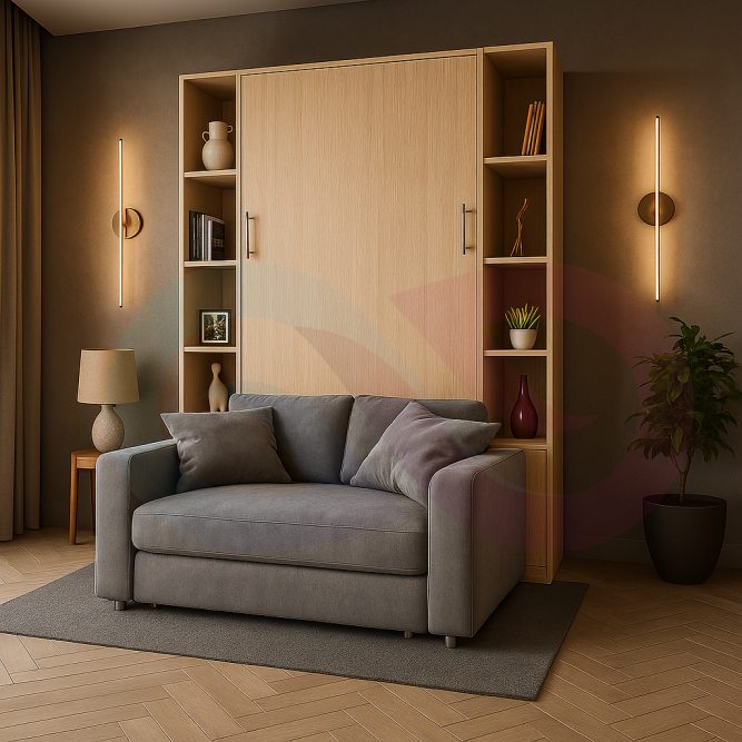 Шкаф-кровать трансформер с диваном Мэлми-1