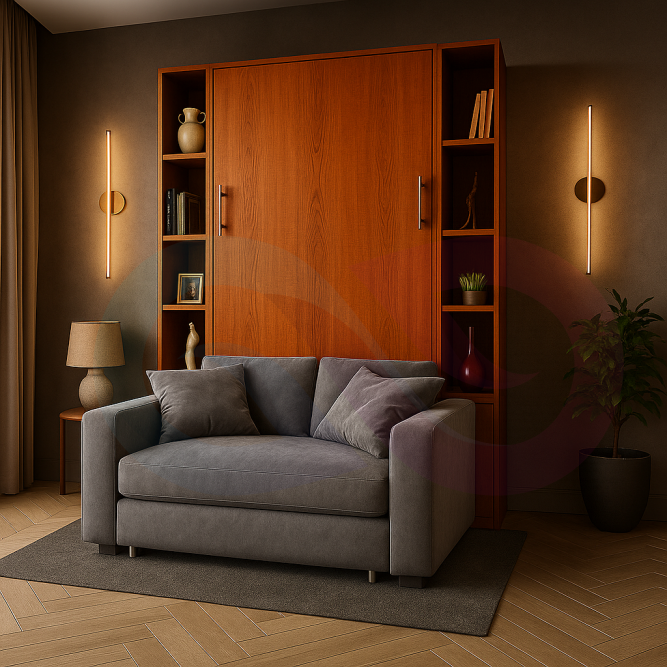 Шкаф-кровать трансформер с диваном Мэлми-1