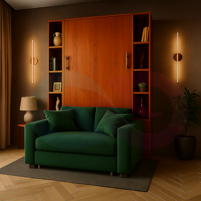 Шкаф-кровать трансформер с диваном Мэлми-1