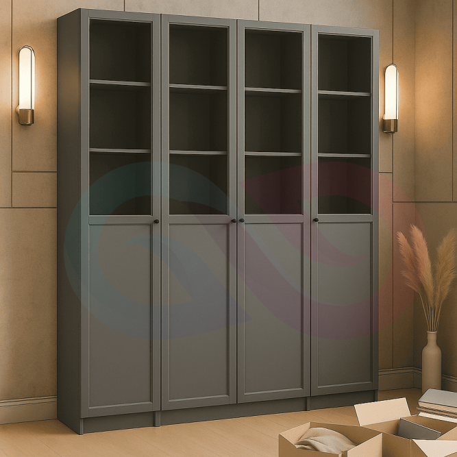 Шкаф в стиле ИКЕА Билли-20