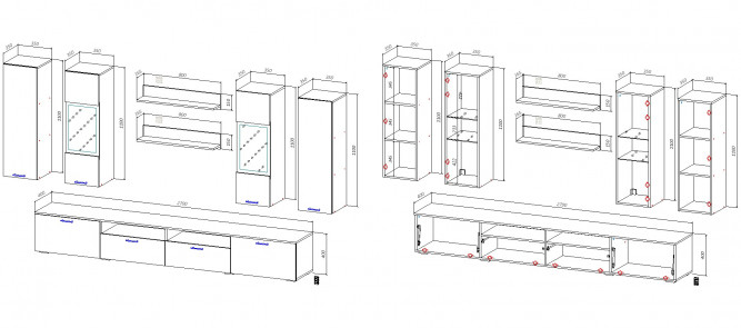 Стенка в гостиную Глазго