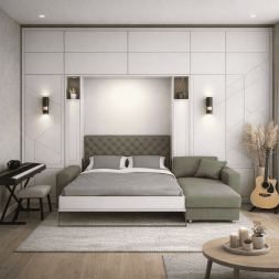 Шкаф-кровать с диваном Кластер